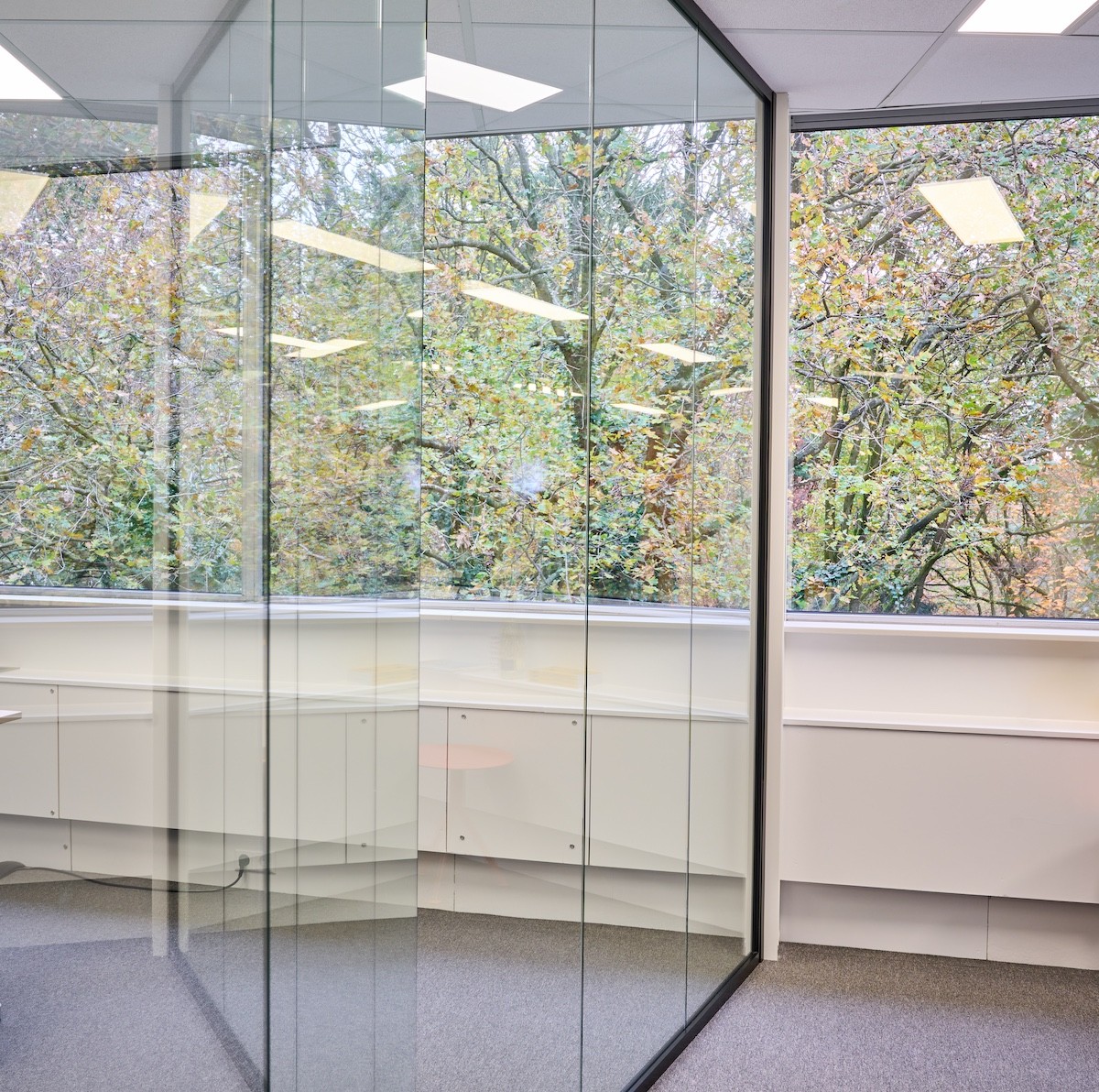 enkel beglaasde kantoorwand Harderwijk